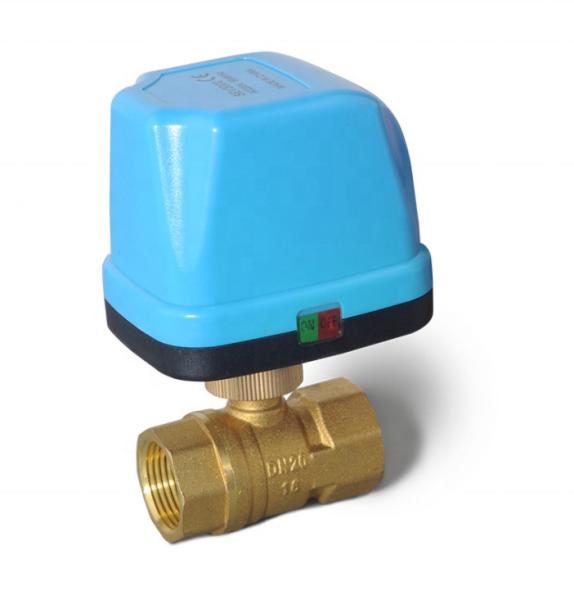 Miniature Electric actuator Two-way motorized Ball 3 way Valve with Three-wire Two-control for Air Conditioning Water Heating