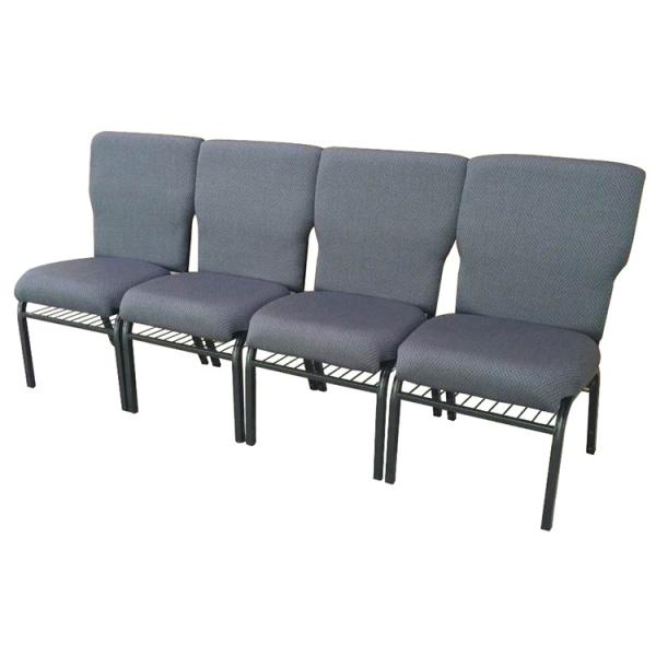 BS5852 Church Auditorium Chairs Banquet Metal Iron Conference Training Chair With Grid Bracket