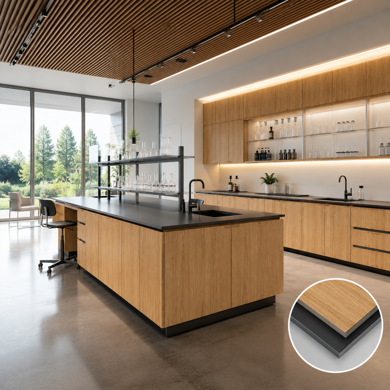 Factory Direct Phenolic Compact Laminate Lab Table Top for All Types Laboratory