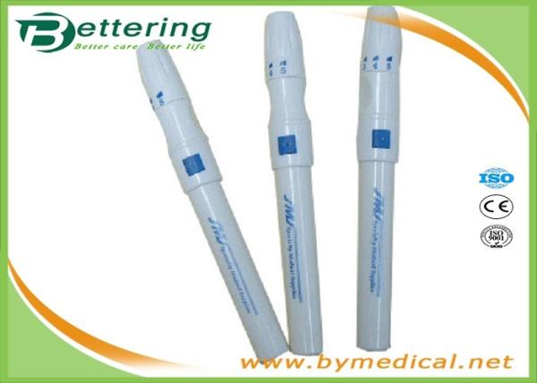 Security Sterile Blood Lancet Pen , Diabetes Lancing Device With Adjustable Dial
