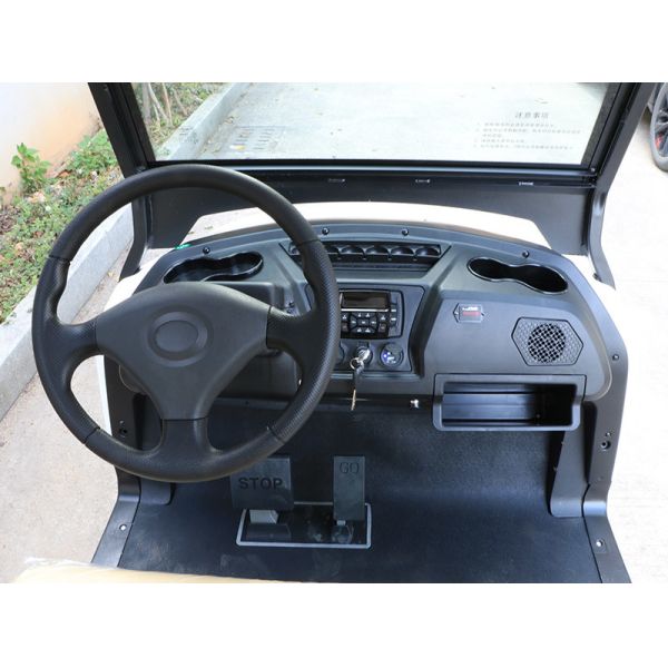 6 Passenger Electric Sightseeing Car Mini Bus with Rear Small Cargo