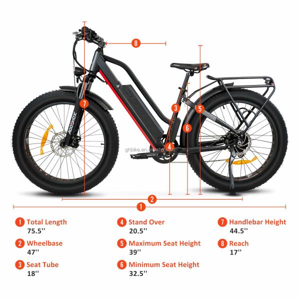 750W 50KM/H A2B CE Chinese OEM 48V Motor Fat Tire Electric Mountain Bicycle Good Nice