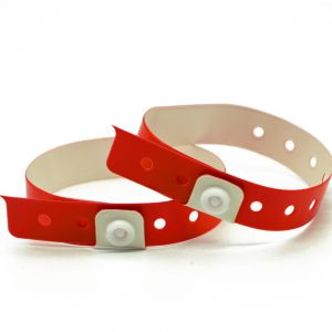 Waterproof Vinyl PVC Wristband for One Time Events Customized Logo and Durable