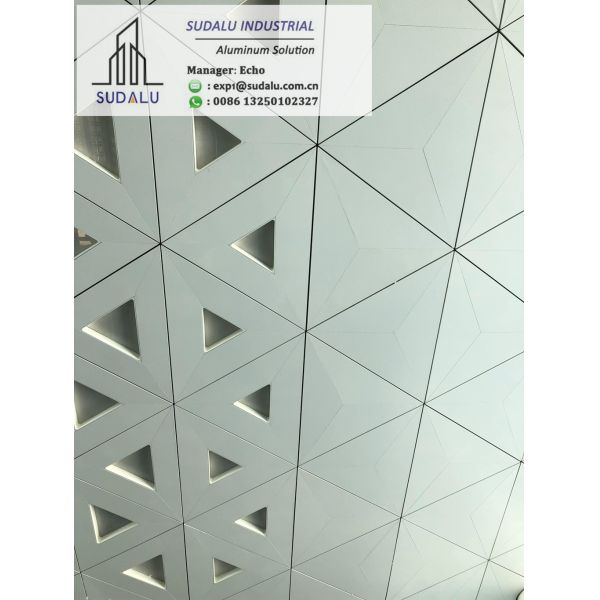 SUDALU White Color Aluminum Ceiling Decoration Panel OEM design Metal Panel from China Panel Factory