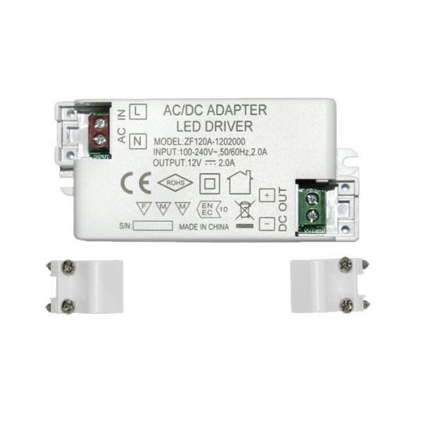 3- ZF120A-1202000 Power Plastic LED Driver 12V 2.0A Transformer with CE Rohs Certification 94*44*24mm