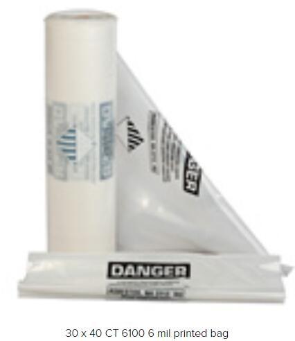 Clean Up Autoclavable Biohazard Bags Disposable FILM Asbestos Clear Poly Sheeting