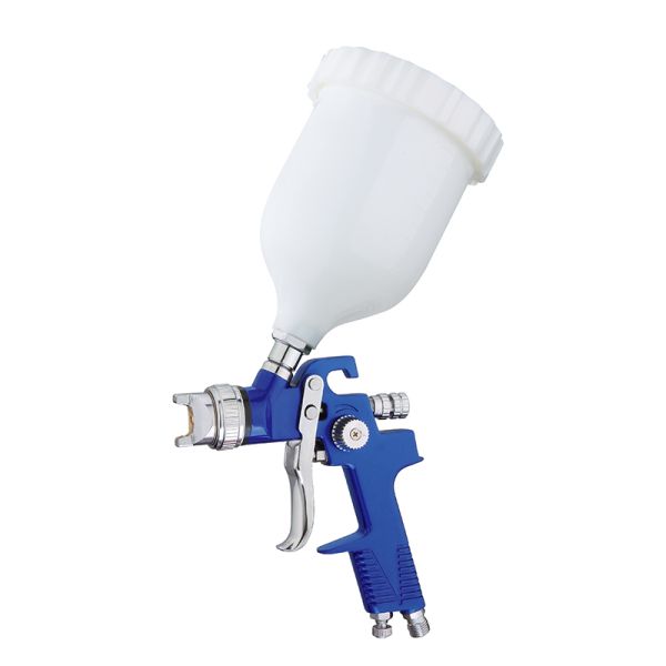 HVLP Gravity Spray Guns Environmental Type Stainless Steel Needle Air Cap Plastic Cup Acid Proof