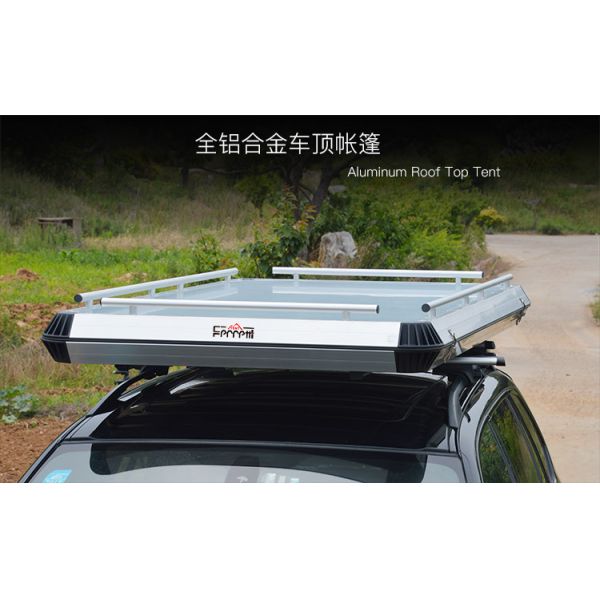 Top Rack Pure Aluminum Folding Air Spring Frame Roof Tent for 4x4 Cars Grey One Bedroom