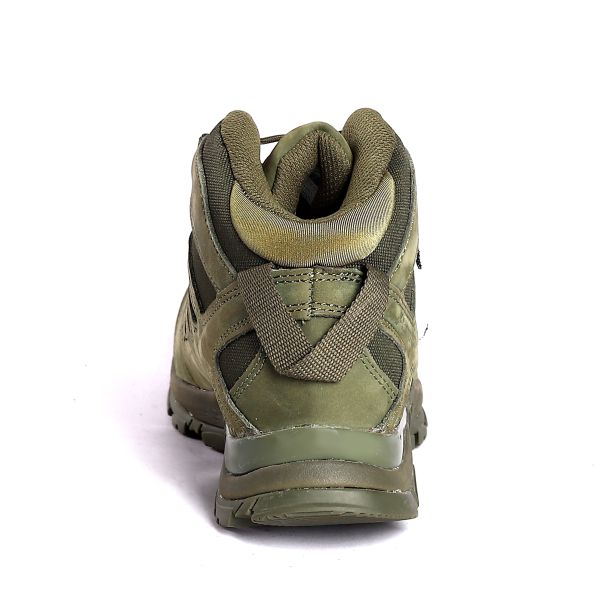 Fábrica de calzado de Shengjie Estilo de combate Botas de punta baja Ligero Respirante de malla verde superior Calzado al aire libre