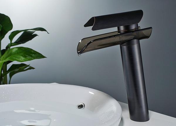 ROVATE Fancy High Black Basin Sink Mixers Cold And Hot Water For Wash Basin
