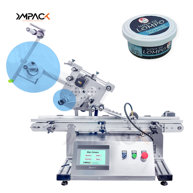 Automatic Self Adhesive Flat Labeling Machine For Food Cosmetic Bags Box