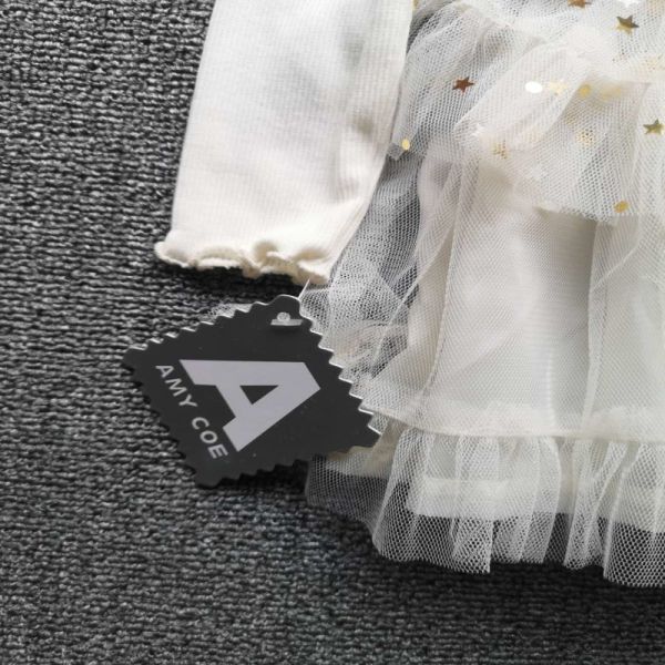 White Children's Winter Clothes Plush Baby Girl Winter Dress In Stock