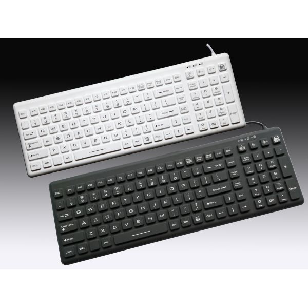 Washable медицинские загерметизированные ключи USB 110 клавиатуры IP68 с ДАЛЬШЕ освещают кнопку контржурным светом