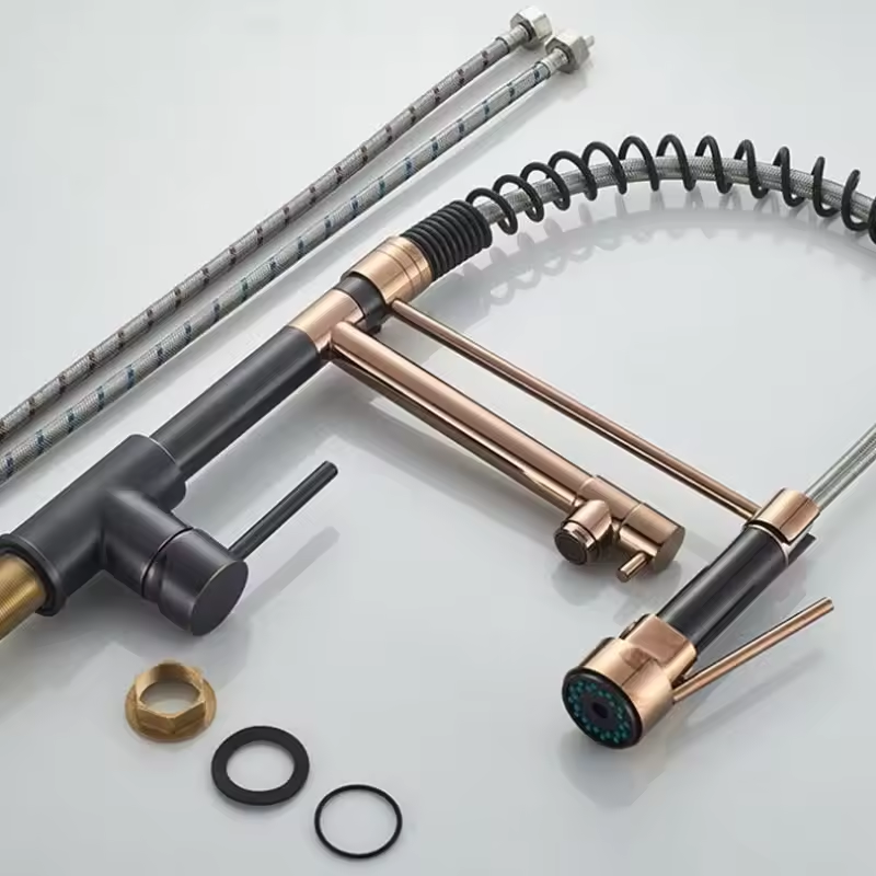 Contemporary Lizhen-Hwa.Vic Ceramic Disc Valve Core Kitchen Spring Pull Down Basin Faucet