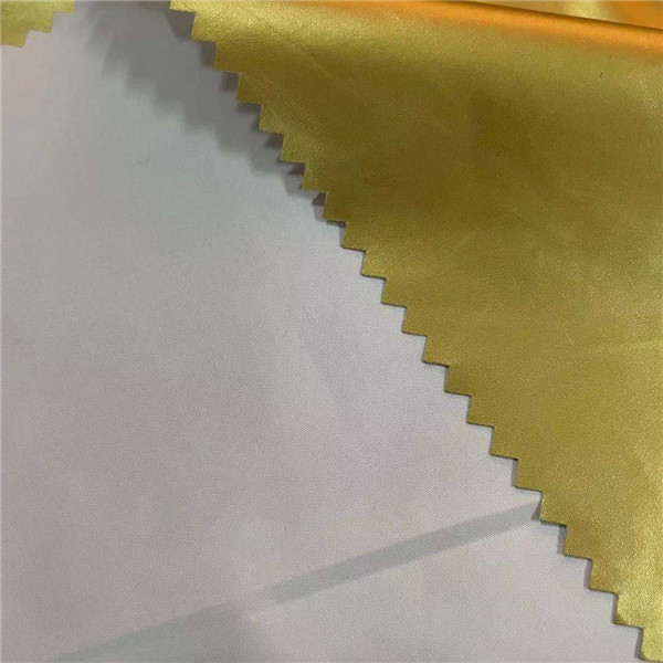 Ткань 50D*50D 100gsm 150cm выключателя зимы золота 100% полиэстер украшенная лиственным орнаментом водоустойчивое