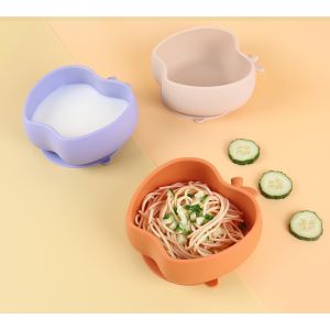 Non toxique de qualité alimentaire silicone bol de nourriture pour bébé tasse d'aspiration pour enfants bol de silicone exercices capacité alimentaire du bébé