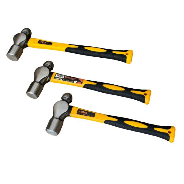 Ball pein hammer with fiberglass handle