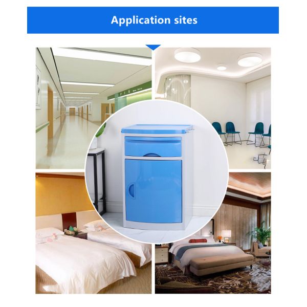 Medical Bedside Table H760*W480*D460MM Hospital Durable Steel Locker With Towel Rack