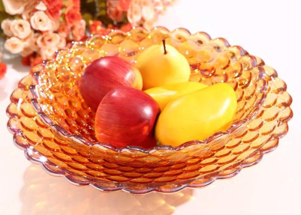 370*70*120mm Home Decorations Crafts , Practical Hand Blown Glass Fruit Dish