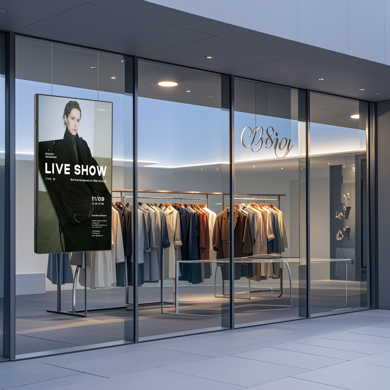 55'' 2500nits LCD Digital Poster Window Advertising Display -Q8 Model Series