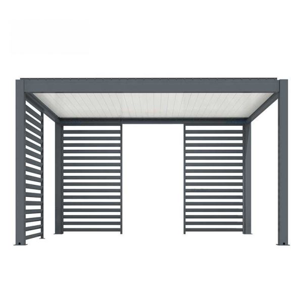 Gatehouse open-air sun room Outdoor canopy flipped louver gazebo shed four corner aluminum alloy gazebo terrace rain proof