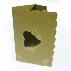 Custom Romantic Gloden birthday invitation Laminated Card Printing for Valentine's Day