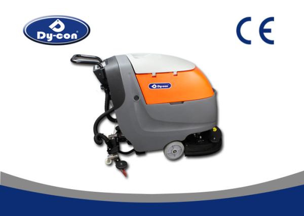 Semi Automatic Hand Push Walk Behind Floor Scrubber Sweeper Ametek Suction Motor