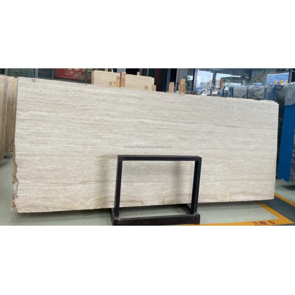 Marble Travertine Stone Big Slab Polished for Modern Hotel Villa Interior Design