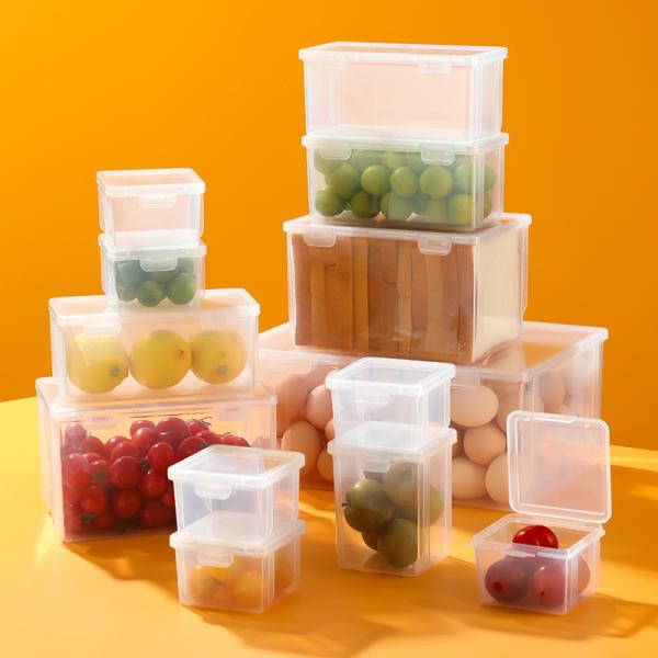 Sustainable Household Simple Large-Capacity Translucent Sticky Note Flip Storage Box Square Card Accessories Stationery Desktop Storage Box With Lid