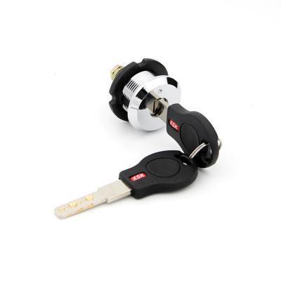 Key Pull Two Position Pin Tumbler Cam Lock For Safe Almirah Black Color
