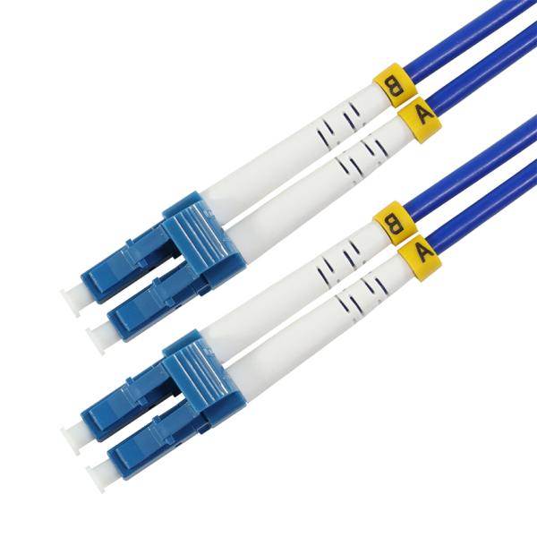 LC à LC câble de patch en fibres multimode duplex - OM3 50/125μm Jumper Cord pour le centre de données, LAN, réseautage haut débit
