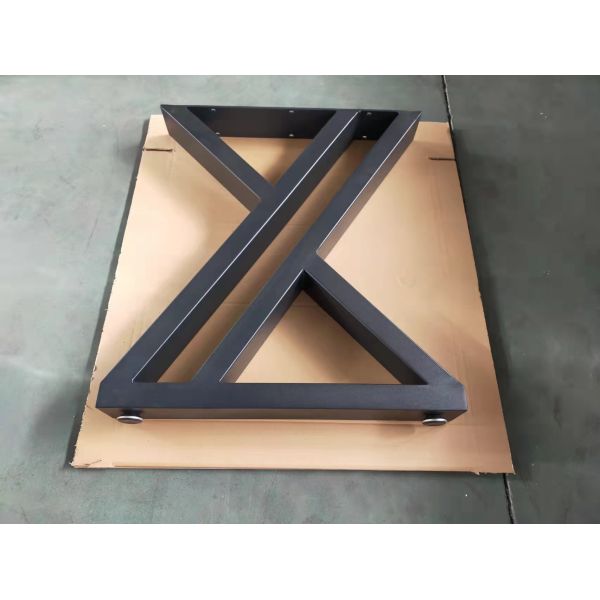 Modern Silver/Black/White Metal Dining Table Legs with Included Nuts and Screws