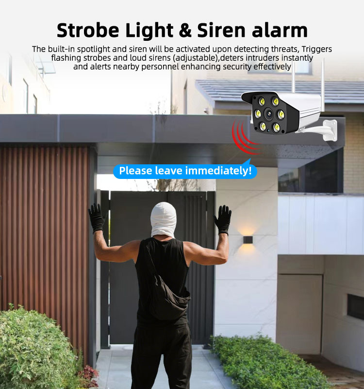 3MP/5MP Outdoor WiFi Security Camera, Bluetooth One‑Key Connection, Two‑Way Audio, IR & Spotlight Full‑Color Night Vision, Smart Human Detection, App & PC Remote Monitoring