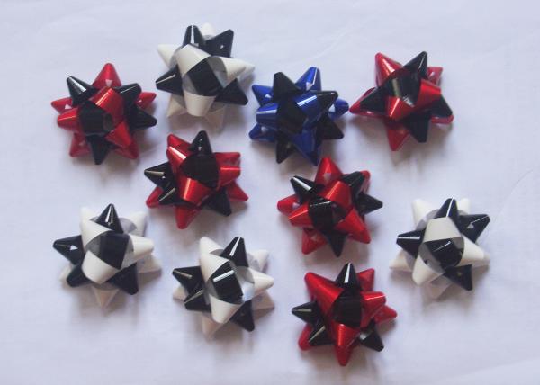 Multi material and colors gift decoration star bow christmas decoration 2” - 4