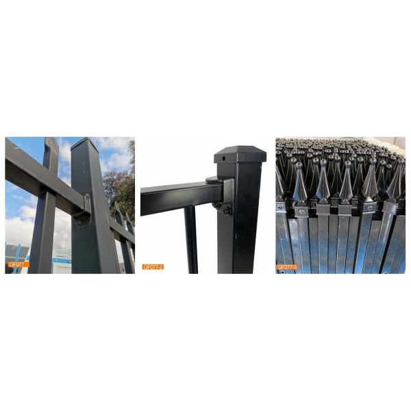 8ft Height Aluminum Square Post Tubular Metal Fence