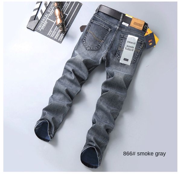 XMAMLON RTS Denim Jeans For Men Slim Fit Pants Skinny Pants Man Men's jeans Waist Type Mid
