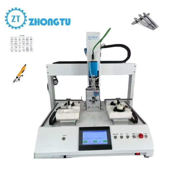 Customized Fully  Air-blow Automatic Screw Locking Robot with Single Head Double Stations For Eye Glasses
