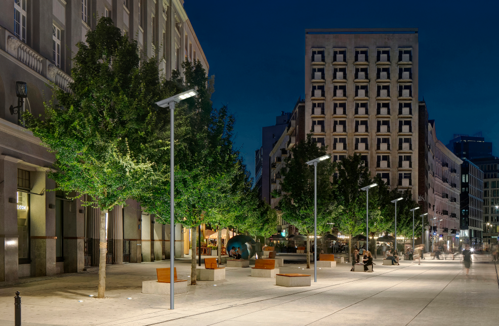 60W 90W 120W Solar LED integrado Street Light Die-cast Alumínio IP66 IK08 Sensor de movimento para lugares públicos e ruas