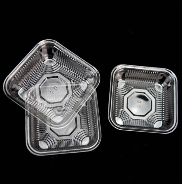 Popular disposable baking cake folding tray food container moulding forming machine