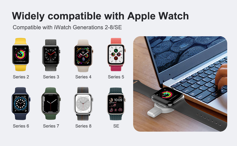 Samsung Apple Watch Charger Smart Magnetic только 20г Двойной интерфейс черный белый