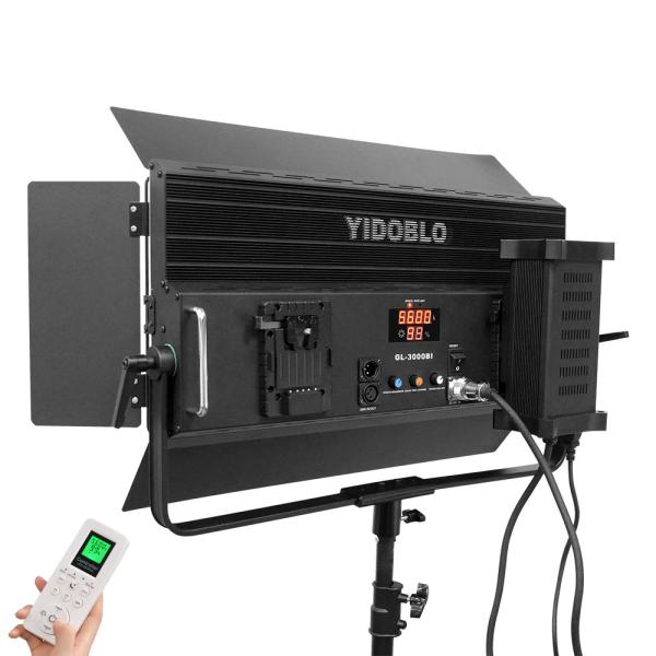 Yidoblo GL-3000bi 300W Camera Video television studio equipment 3200k-5600k film shooting light 300w soft light