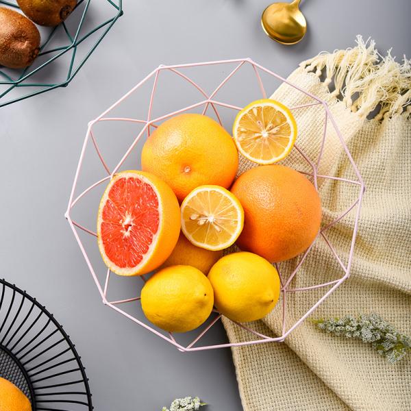 Iron Art Luxury Gold Line Metal Fruit Basket Ideal For Party Vegetable Container