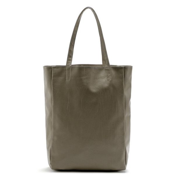 PU leather shoulder bag handbag simple retro long section of women's handbags shopping bags