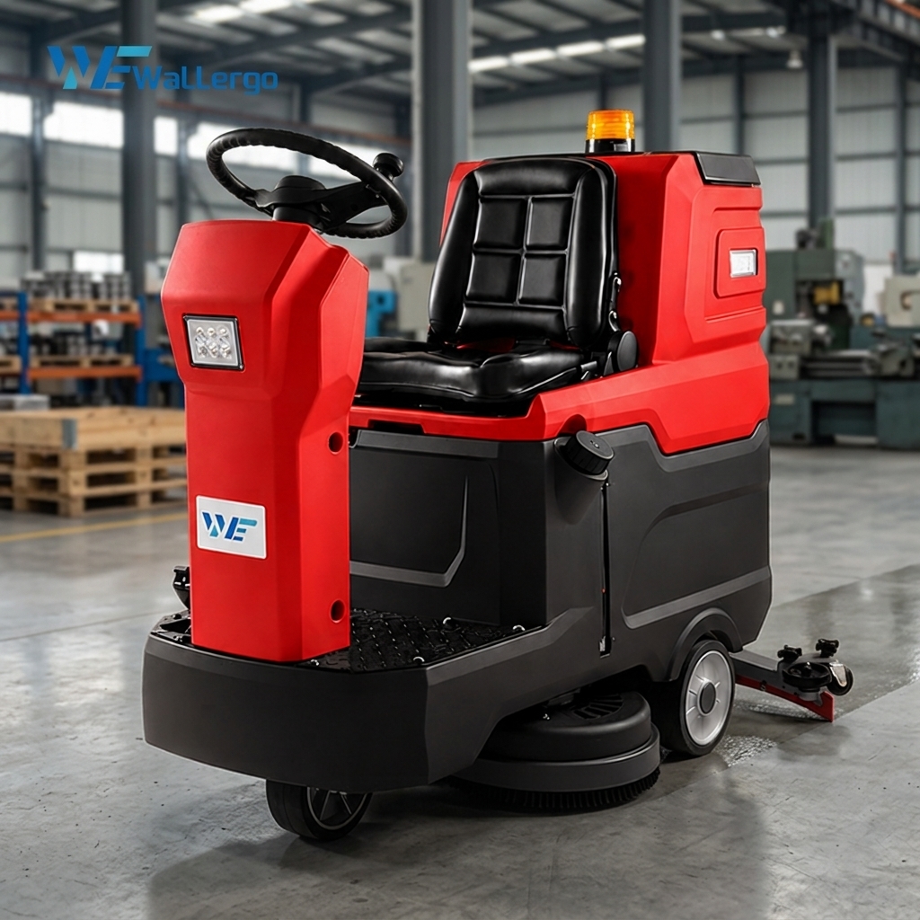 Sell Well 24V 200AH Lithium Battery Commercial Floor Scrubber Large Area Factory Workshop Intelligent Cleaning Machine