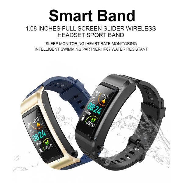 Дозор фитнеса слайдера S3 спать Wristband монитора фото поддержки 1,08 дюймов удаленное