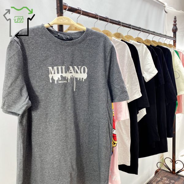 Wholesale Second Hand Women's & Men's T-shirts High Quality Polyester/Cotton
