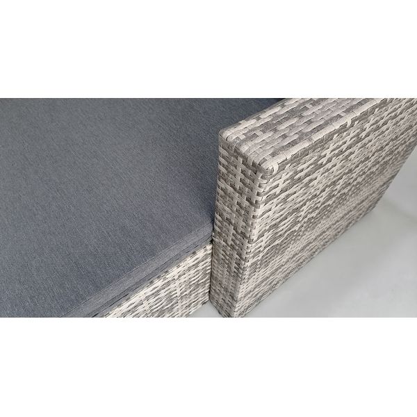 Garden Furniture Outdoor Low Price Wicker Garden Outdoor Plastic Rattan Sofa With Chaise Lounge