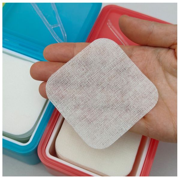 Nonwoven Organic Cotton Makeup Pads Wet Compress Cotton Squares For Face