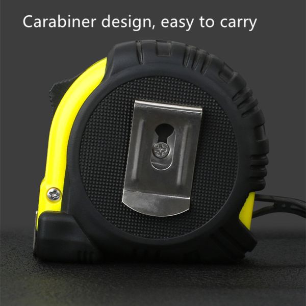 5m épaissie 19mm bande d'acier réglateur avec réglateur de compteur en caoutchouc enveloppé