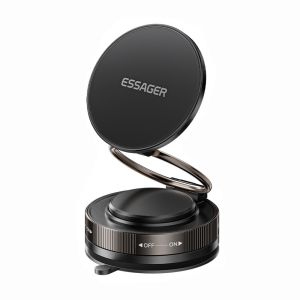 ESSAGER ES-ZJ35 Soporte magnético para teléfono móvil de coche con succión al vacío, plegable, aleación de zinc